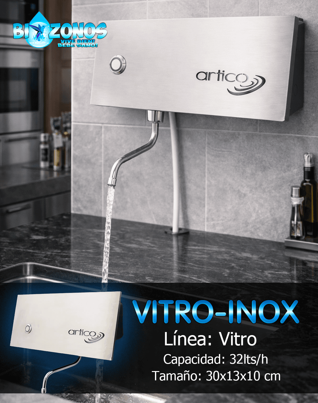 Purificador de agua Ozono Inox