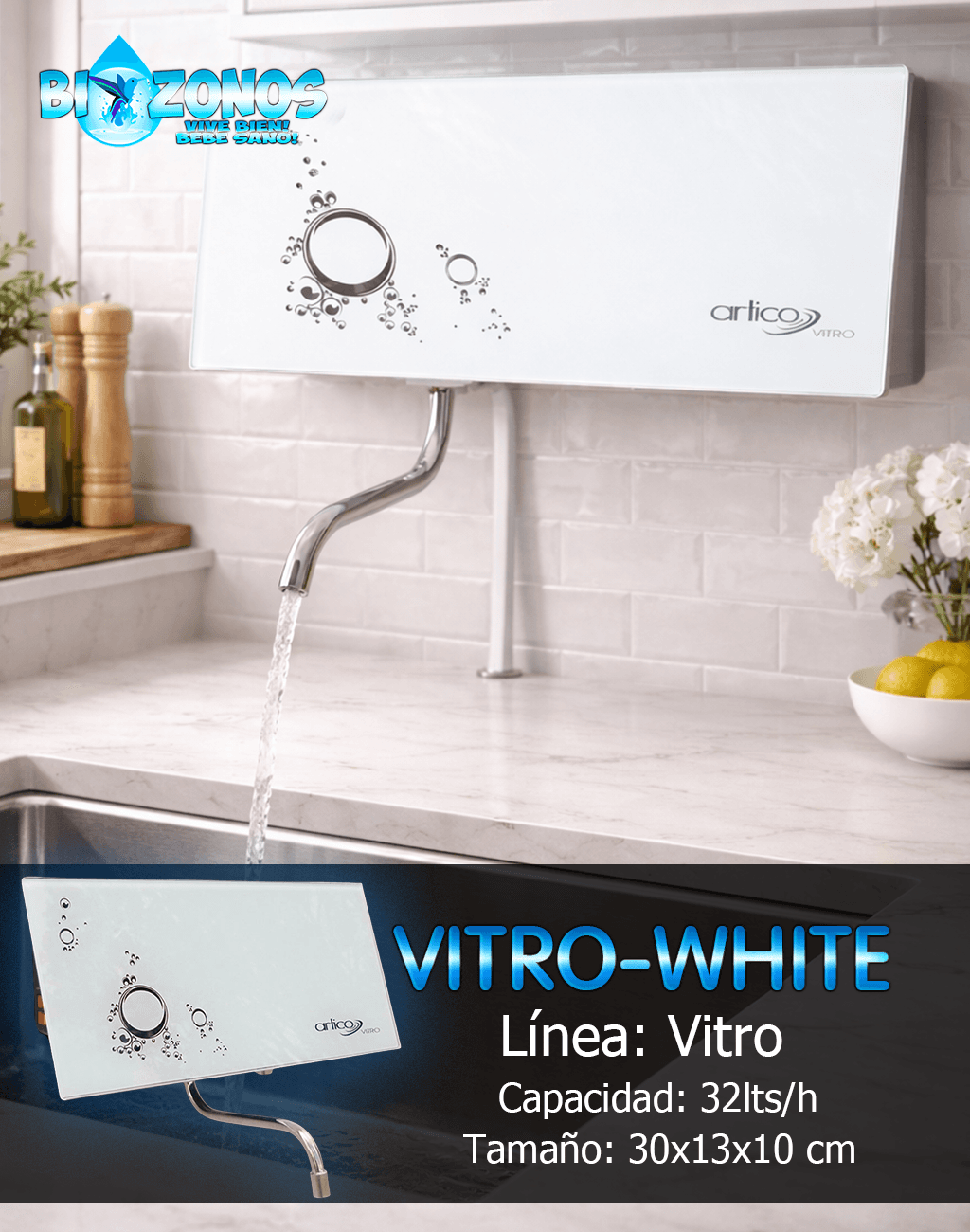 Purificador de agua Vitro White